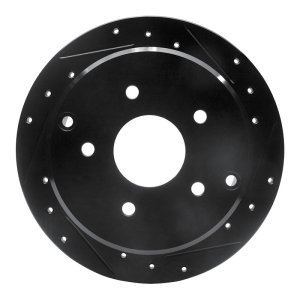 Pontiac GTO Brake Rotor (1) - Rear Right - R1 Concepts - Drilled & Slotted - Black - 2004